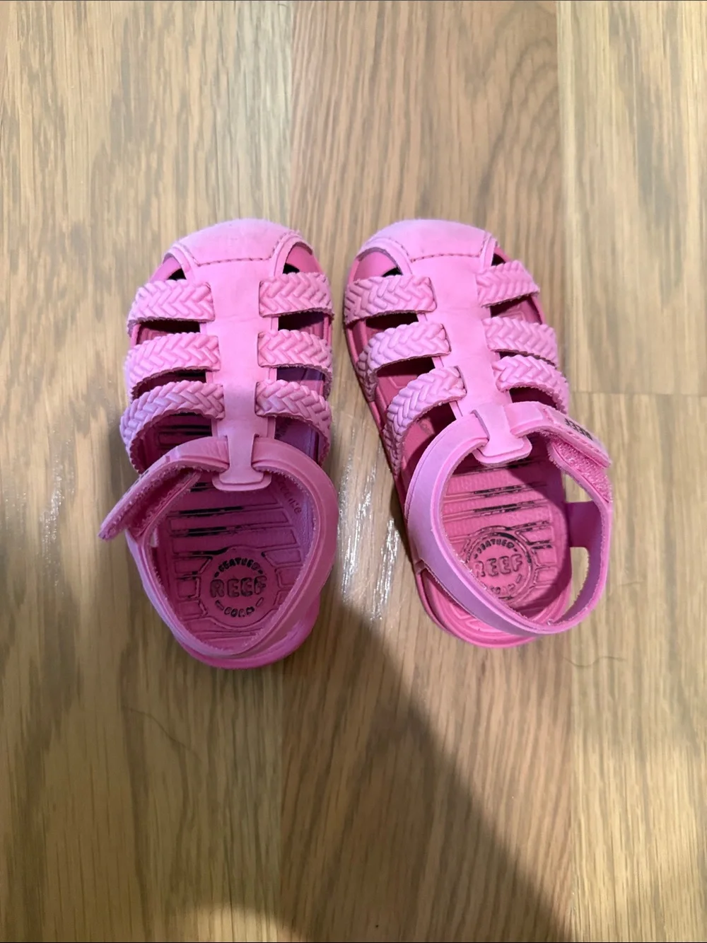 Reef Pink Closed-Toe Kids Sandals 5